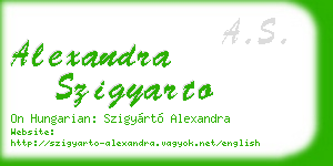 alexandra szigyarto business card